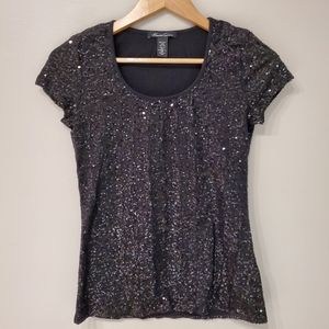 Kenneth Cole Sequin Top - Black